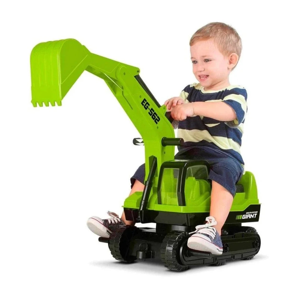 Trator Escavadeira Gigante Infantil – Diversão e Aventura para os Pequenos 🚜👷