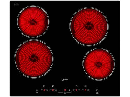 Cooktop 4 Bocas Elétrico Midea Vidro Cerâmico Touch Preto CCA40P2 - 220V